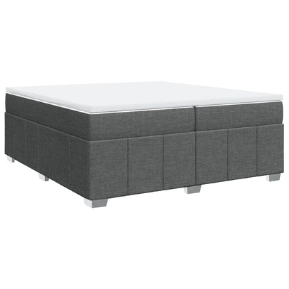 Boxspring met matras stof donkergrijs 200x200 cm