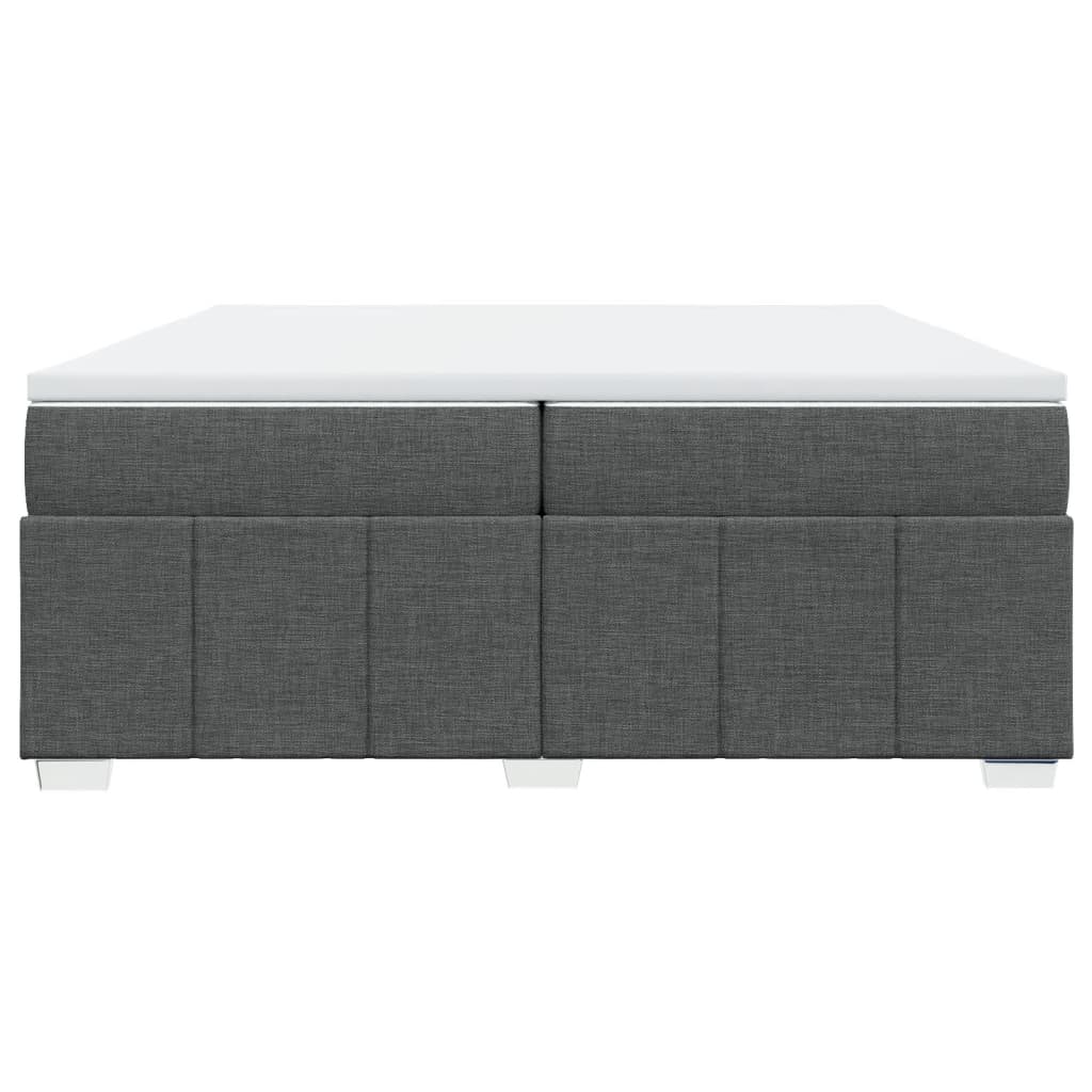 Boxspring met matras stof donkergrijs 200x200 cm
