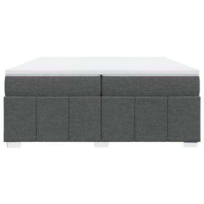 Boxspring met matras stof donkergrijs 200x200 cm