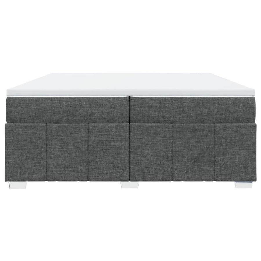 Boxspring met matras stof donkergrijs 200x200 cm