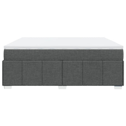 Boxspring met matras stof donkergrijs 200x200 cm