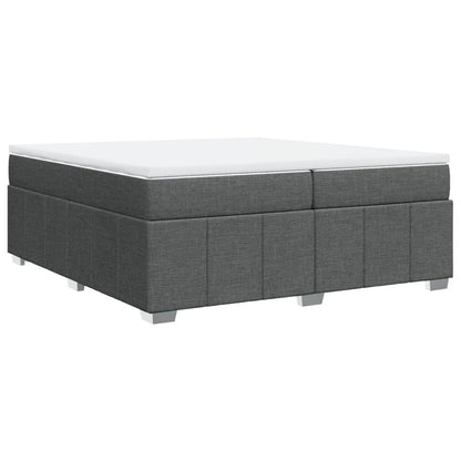 Boxspring met matras stof donkergrijs 200x200 cm