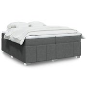 Boxspring met matras 200x200 cm donkergrijs