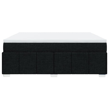 Boxspring met matras stof zwart 200x200 cm