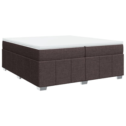 Boxspring met matras stof donkerbruin 200x200 cm
