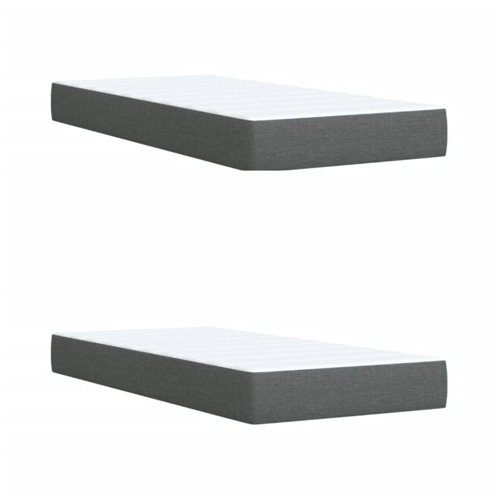 Boxspring met matras stof donkerbruin 200x200 cm