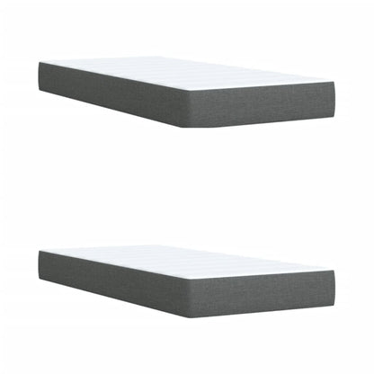 Boxspring met matras stof donkerbruin 200x200 cm
