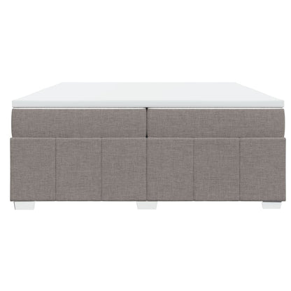 Boxspring met matras stof taupe 200x200 cm