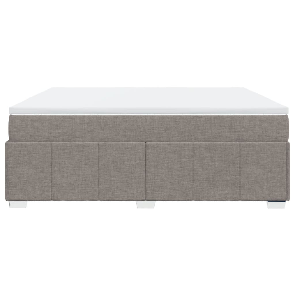 Boxspring met matras stof taupe 200x200 cm