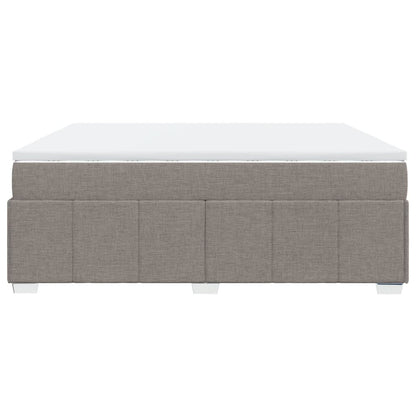 Boxspring met matras stof taupe 200x200 cm
