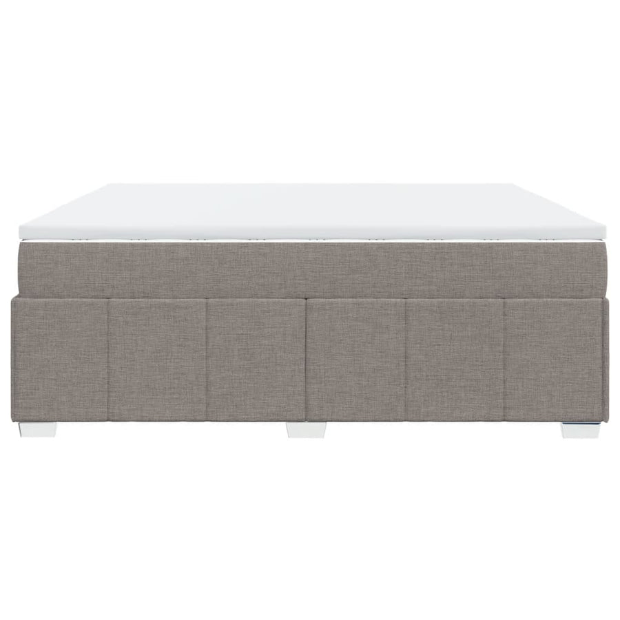 Boxspring met matras stof taupe 200x200 cm
