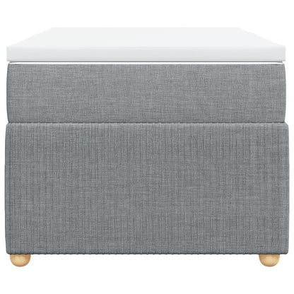 Boxspring met matras stof lichtgrijs 80x200 cm