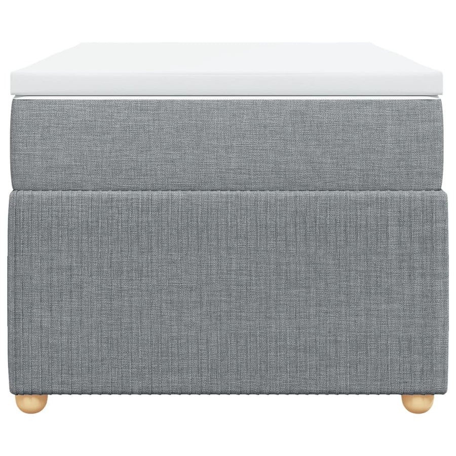 Boxspring met matras stof lichtgrijs 80x200 cm