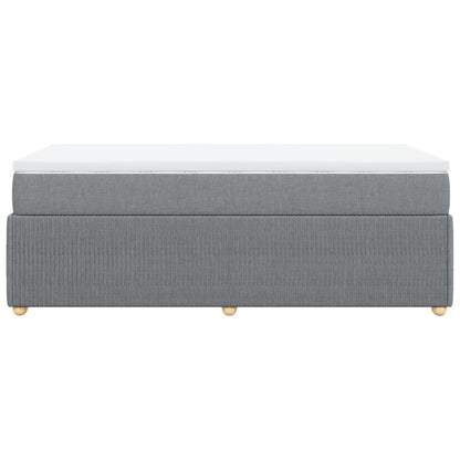 Boxspring met matras stof lichtgrijs 80x200 cm