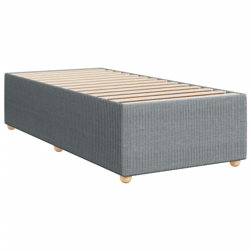 Boxspring met matras stof lichtgrijs 80x200 cm