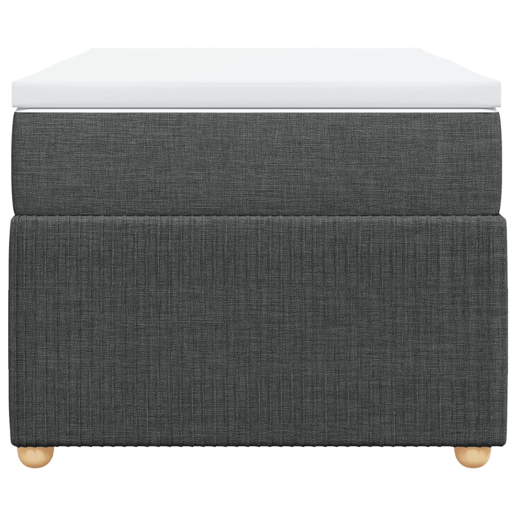 Boxspring met matras stof donkergrijs 80x200 cm