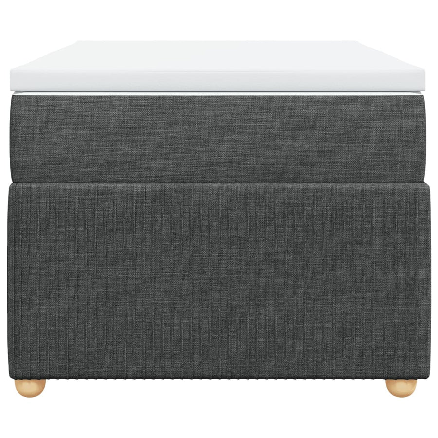 Boxspring met matras stof donkergrijs 80x200 cm
