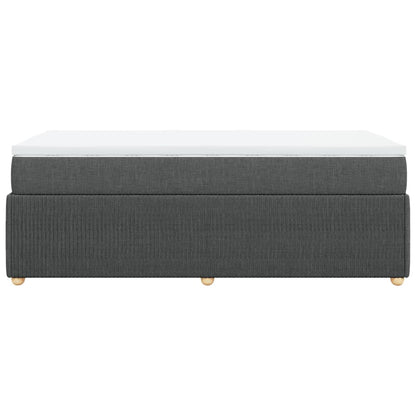Boxspring met matras stof donkergrijs 80x200 cm
