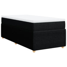 Boxspring met matras stof zwart 80x200 cm