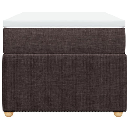 Boxspring met matras stof donkerbruin 80x200 cm