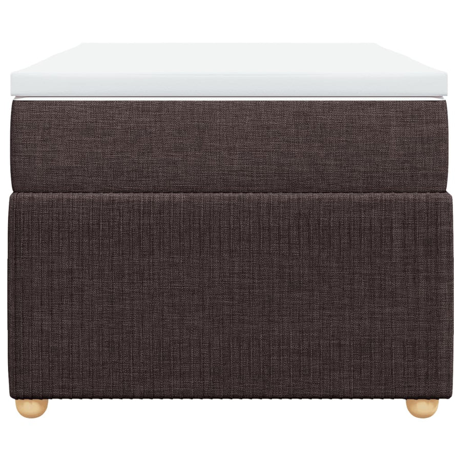 Boxspring met matras stof donkerbruin 80x200 cm
