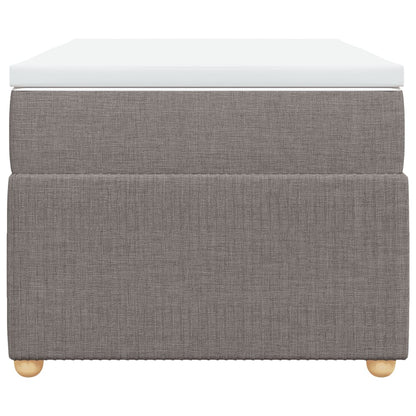 Boxspring met matras stof taupe 80x200 cm