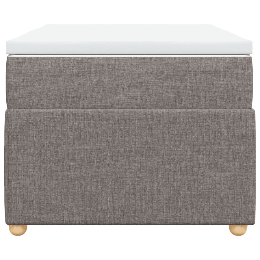 Boxspring met matras stof taupe 80x200 cm