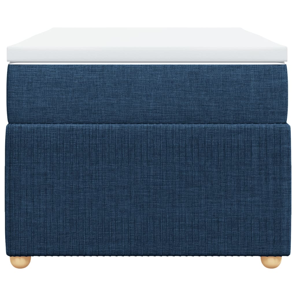 Boxspring met matras stof blauw 80x200 cm