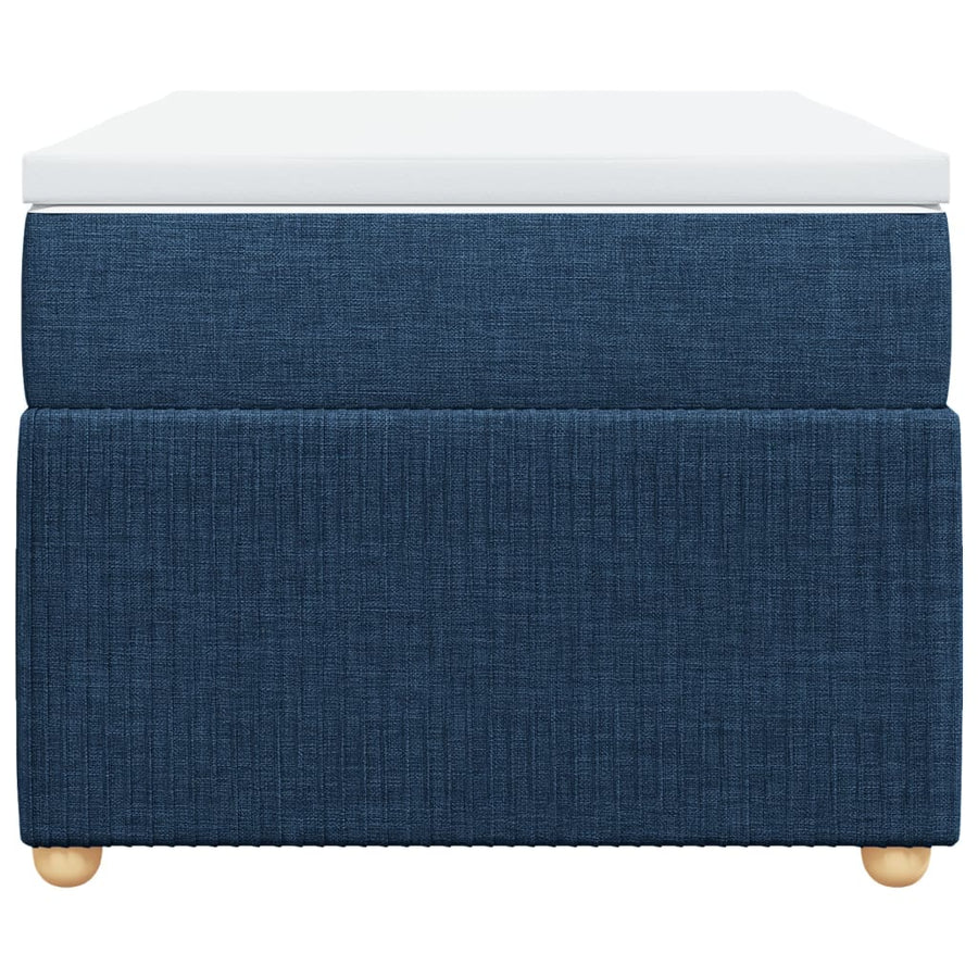 Boxspring met matras stof blauw 80x200 cm