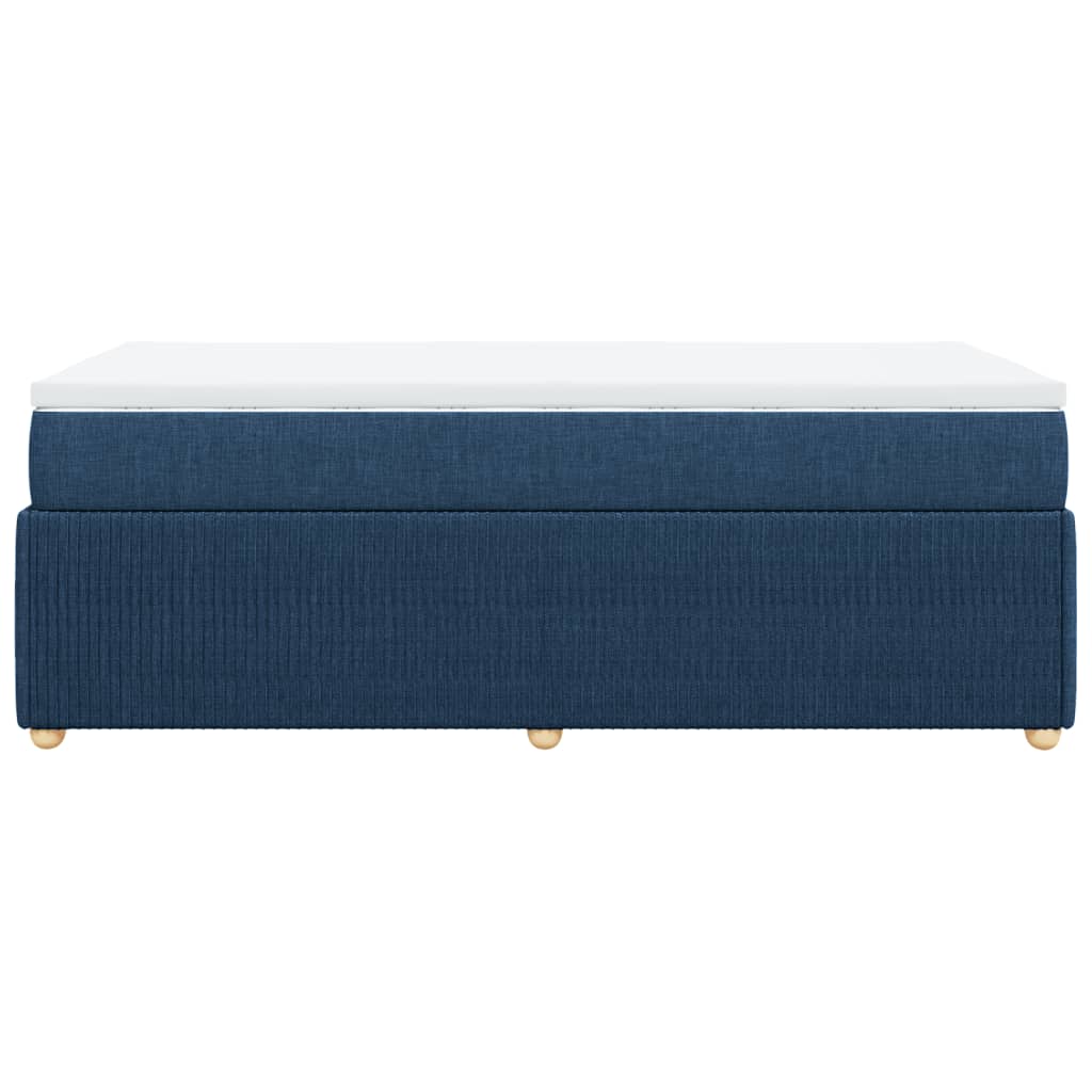 Boxspring met matras stof blauw 80x200 cm