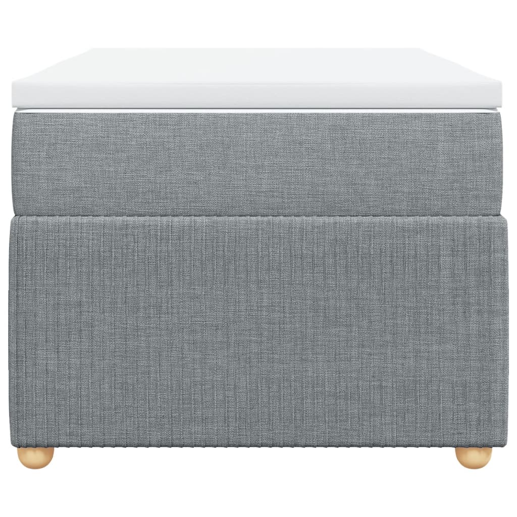 Boxspring met matras stof lichtgrijs 90x190 cm