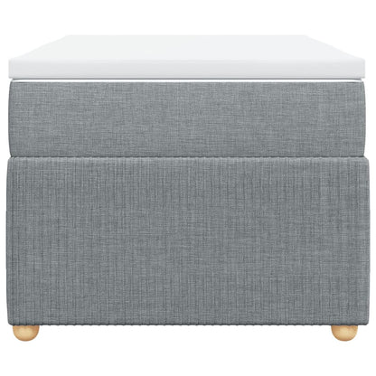 Boxspring met matras stof lichtgrijs 90x190 cm