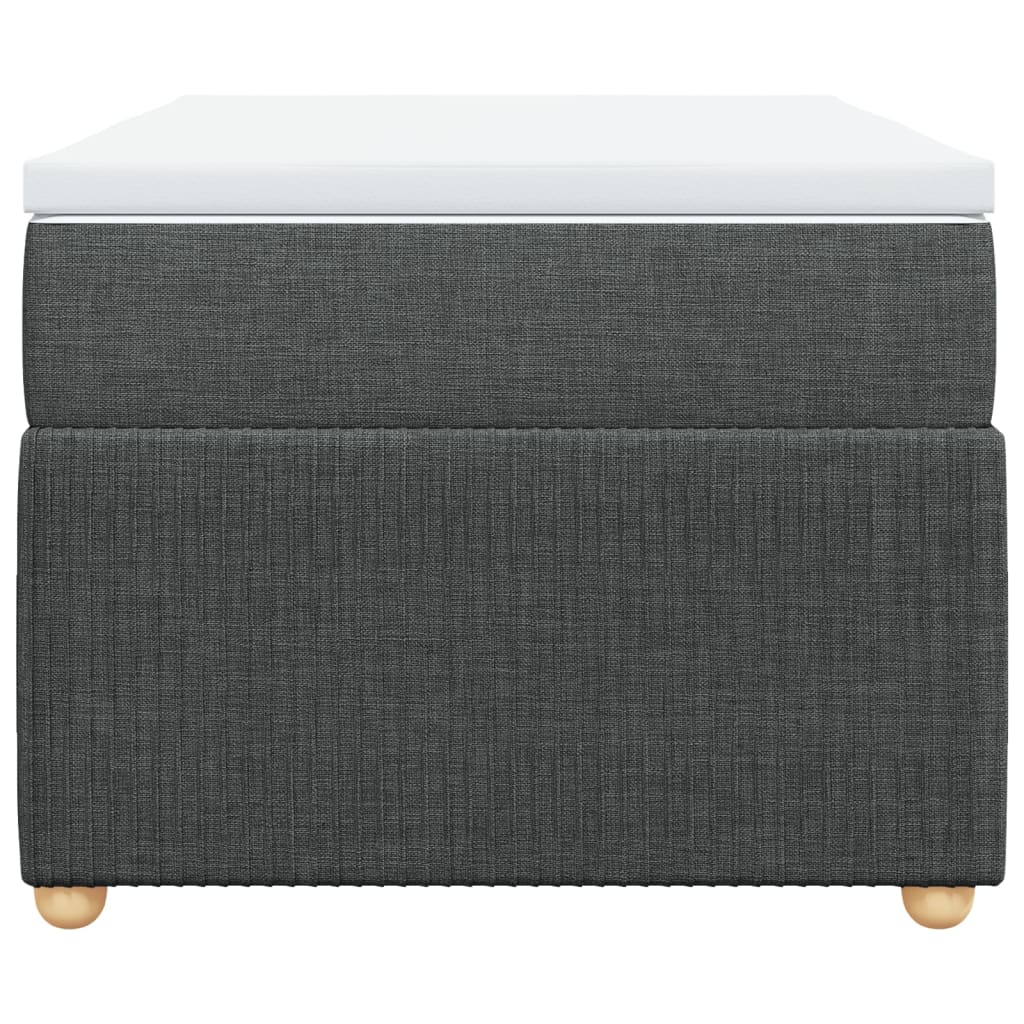 Boxspring met matras stof donkergrijs 90x190 cm