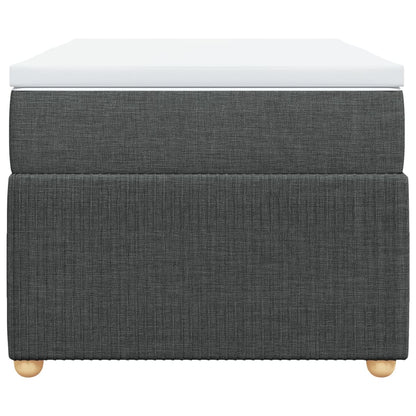 Boxspring met matras stof donkergrijs 90x190 cm