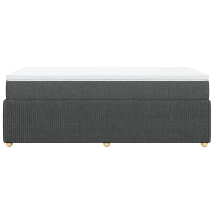 Boxspring met matras stof donkergrijs 90x190 cm