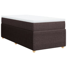 Boxspring met matras stof donkerbruin 90x190 cm