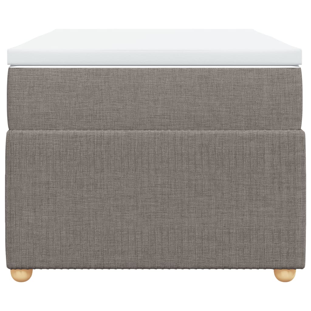 Boxspring met matras stof taupe 90x190 cm