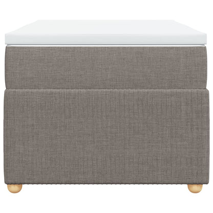 Boxspring met matras stof taupe 90x190 cm