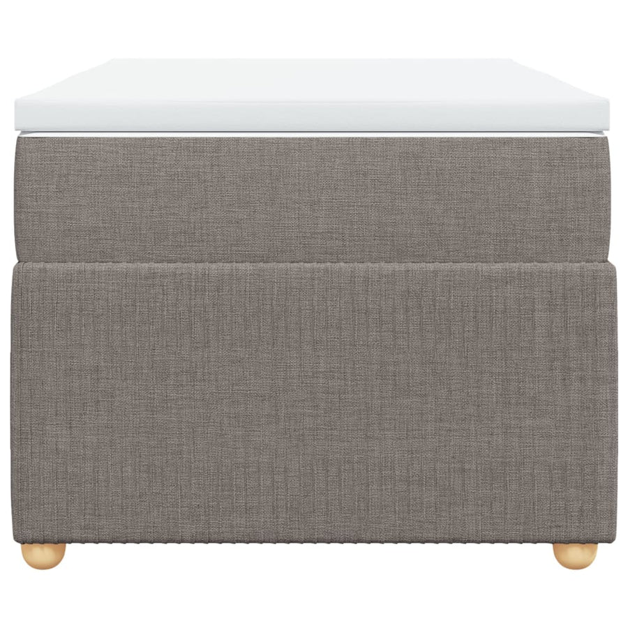 Boxspring met matras stof taupe 90x190 cm