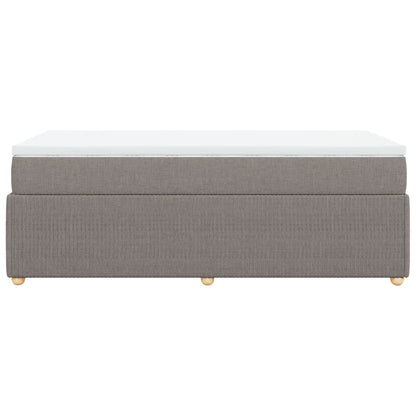 Boxspring met matras stof taupe 90x190 cm