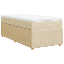 Boxspring met matras stof crèmekleurig 90x190 cm