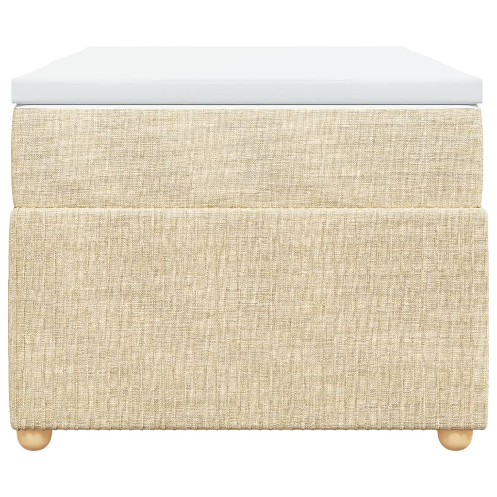 Boxspring met matras stof crèmekleurig 90x190 cm