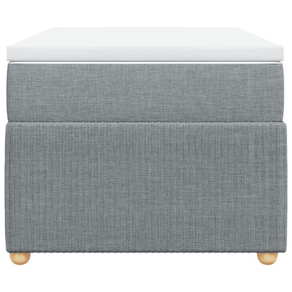 Boxspring met matras stof lichtgrijs 90x200 cm