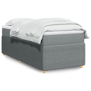 Boxspring met matras 90x200 cm lichtgrijs