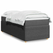 Boxspring 90x200 cm donkergrijs met matras