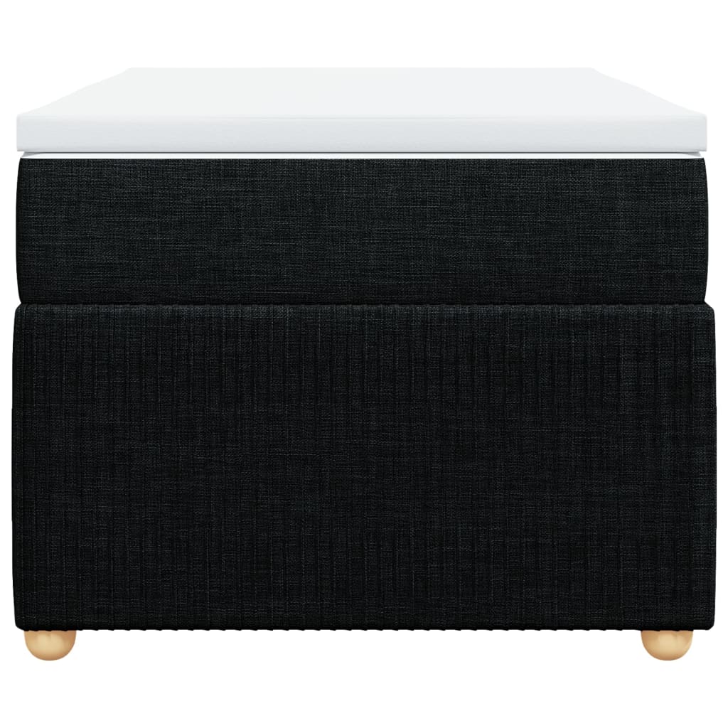 Boxspring met matras stof zwart 90x200 cm