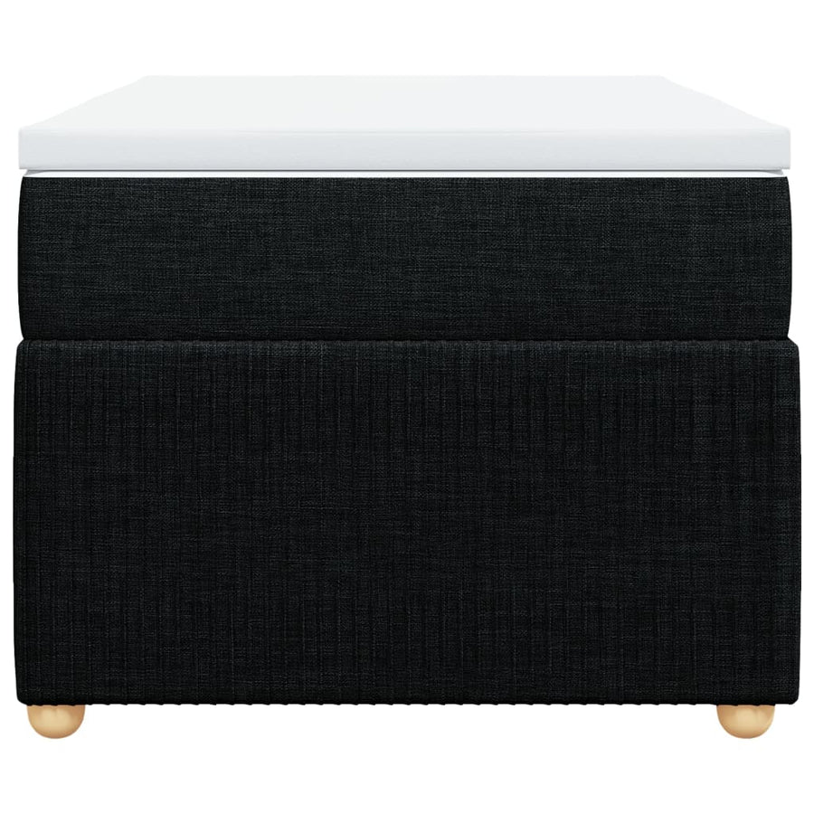 Boxspring met matras stof zwart 90x200 cm