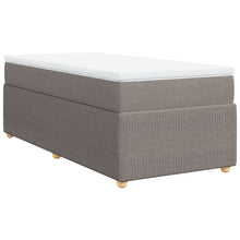 Boxspring met matras stof taupe 90x200 cm