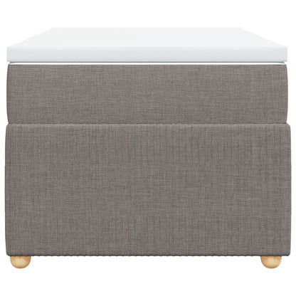 Boxspring met matras stof taupe 90x200 cm