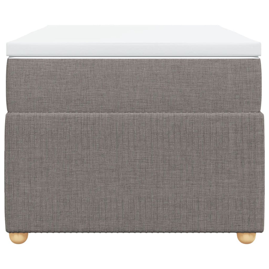 Boxspring met matras stof taupe 90x200 cm